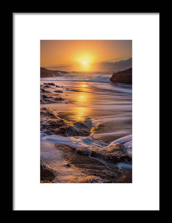 Oregon Framed Print featuring the photograph Yachats' Sun by Darren White