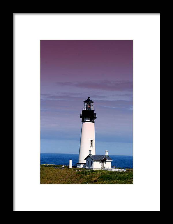 Lighthouse Framed Print featuring the photograph Yakuina Head Lighthouse LI201 by Mary Gaines