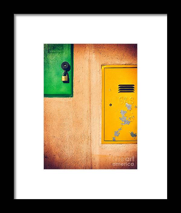 Abstract Framed Print featuring the photograph Yellow and green by Silvia Ganora