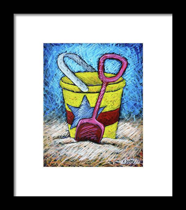 Painting Framed Print featuring the painting Yellow Bucket by Karla Beatty