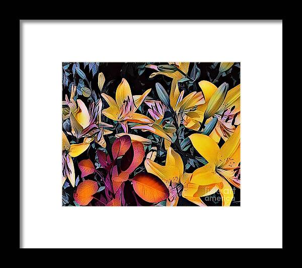 Photography Framed Print featuring the photograph Yellow Daylilies by Kathie Chicoine