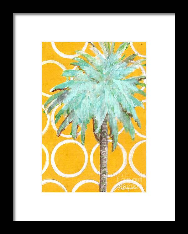 Yellow Framed Print featuring the painting Yellow Delilah Palm by Kristen Abrahamson