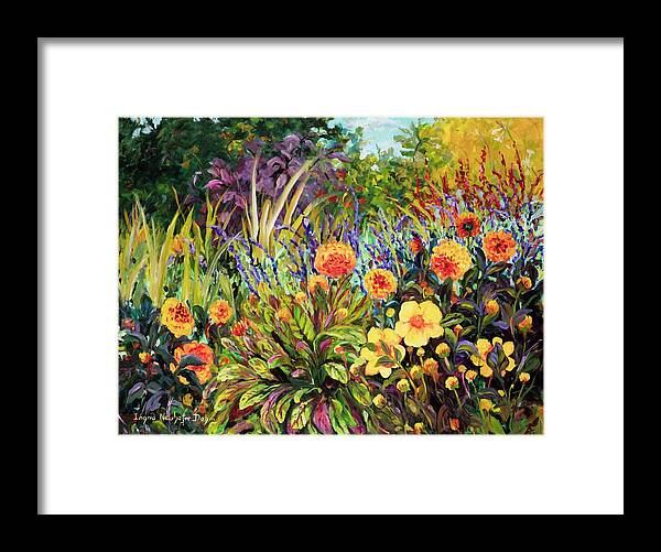 Flowers Framed Print featuring the painting Yellow Green by Ingrid Dohm