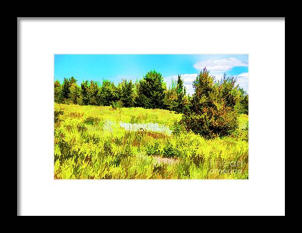 Landscapes Iceland Framed Print featuring the digital art Yellow Hill by Rick Bragan