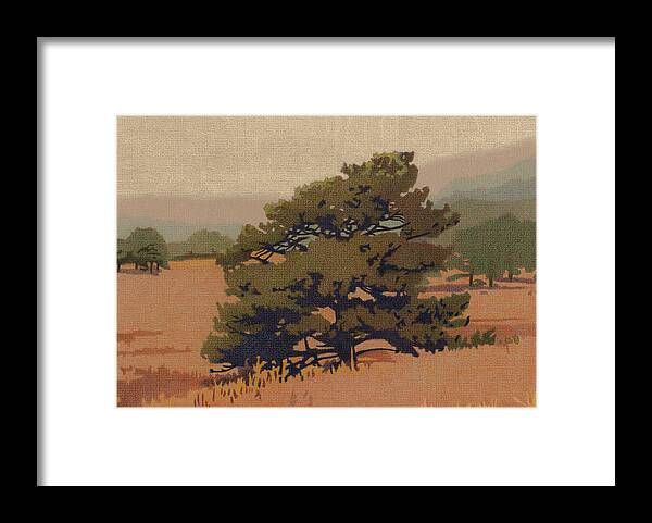 Art Framed Print featuring the drawing Yellow Pine by Dan Miller