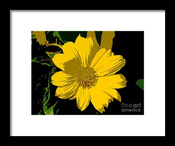 Flower Framed Print featuring the photograph Yellow Sunshine work number 8 by David Lee Thompson