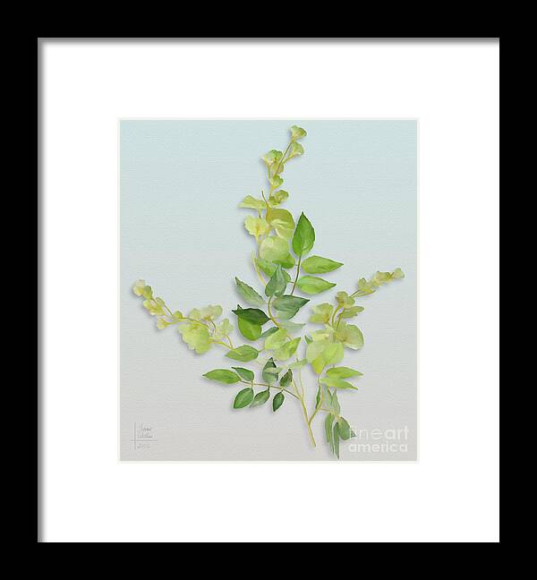 Yellow Framed Print featuring the painting Yellow Tiny Flowers by Ivana Westin