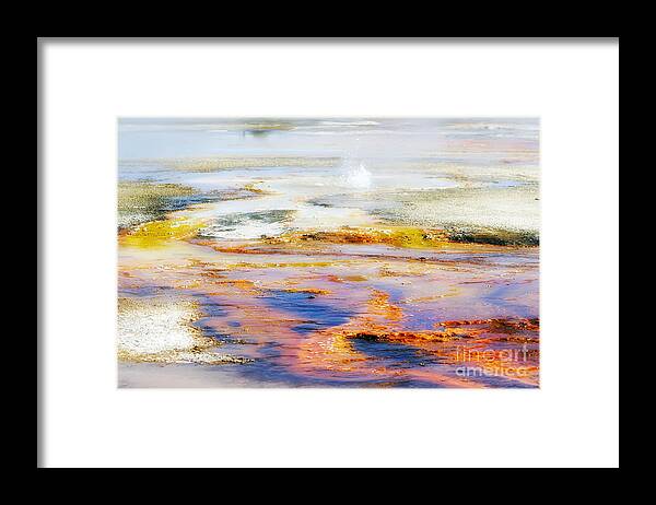 Colorful Framed Print featuring the photograph Yellowstone Abstract II by Teresa Zieba