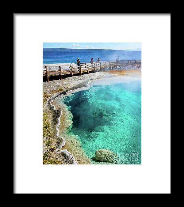 Yellowstone Framed Print featuring the photograph Yellowstone Hotspring by David Meznarich