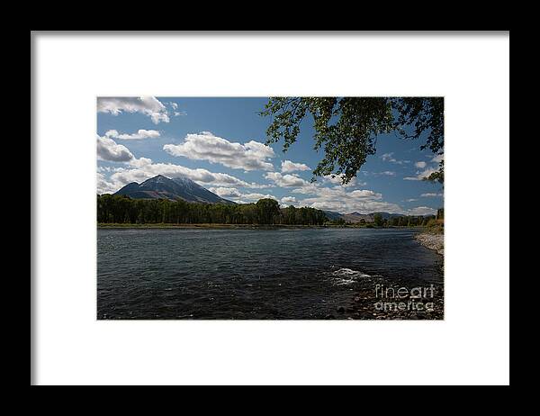 Yellowstone River Framed Print featuring the photograph Yellowstone River - Montana by Julian Wicksteed