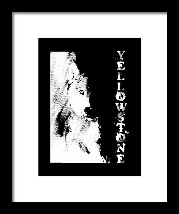 Yellowstone Framed Print featuring the photograph Yellowstone Wolf T-Shirt by Max Waugh