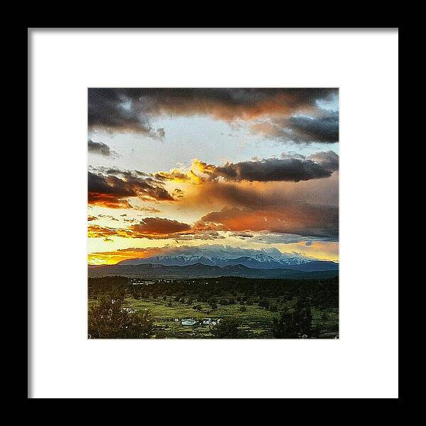 Mountains Framed Print featuring the photograph Mountain Sunset by Joan McCool