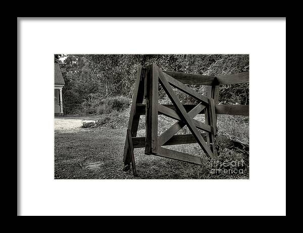 Wooden Fence Framed Print featuring the photograph Yesterday's Gate by Jonathan Harper