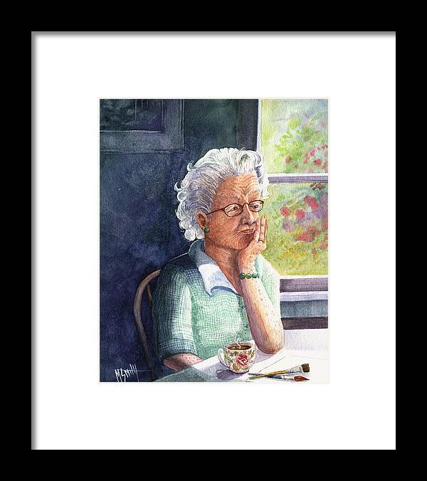 Senior Citizen Framed Print featuring the painting Yesterday's Gone by Marilyn Smith