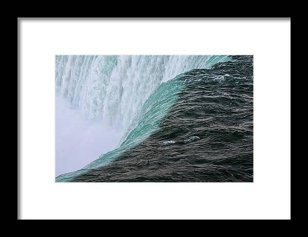 Waterfall Framed Print featuring the photograph Yin Yang - by Julie Weber