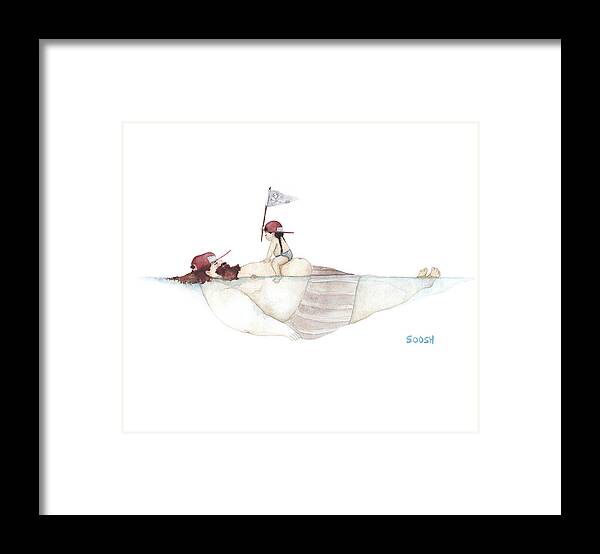 Father Framed Print featuring the painting Yo Ho Ho by Soosh 