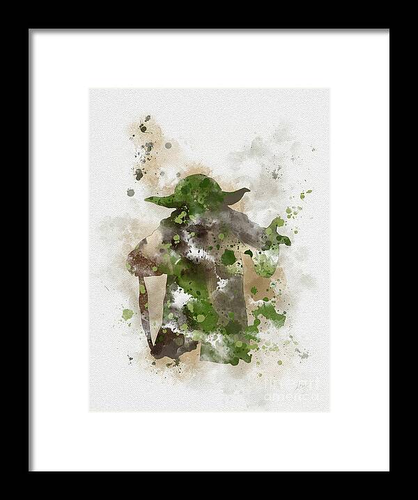 Star Wars Framed Print featuring the mixed media Yoda by My Inspiration
