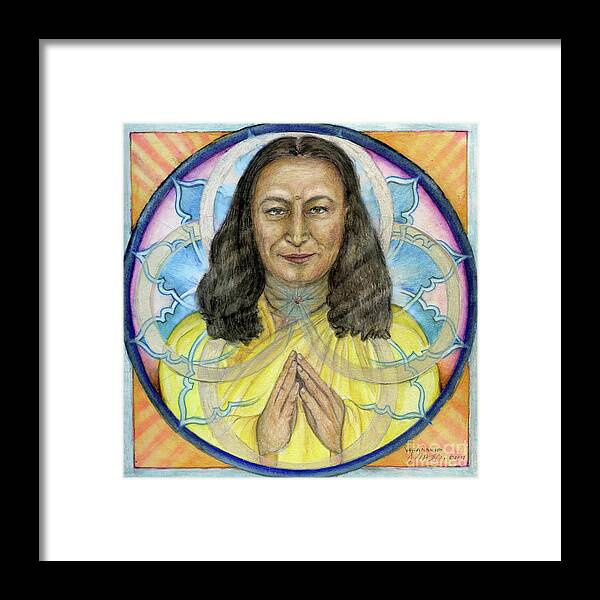 Mandala Framed Print featuring the painting Yogananda by Jo Thomas Blaine