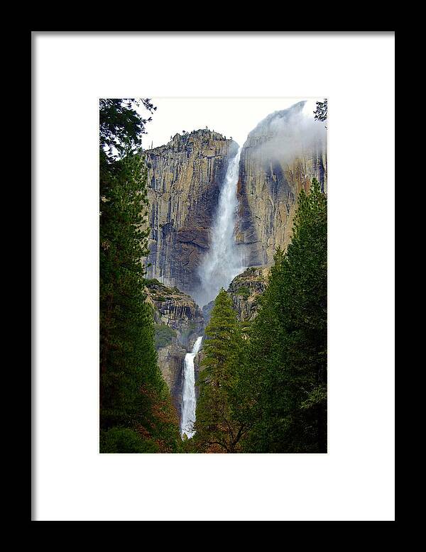 Yosemite Falls Framed Print featuring the photograph Yosemite Falls D by Phyllis Spoor