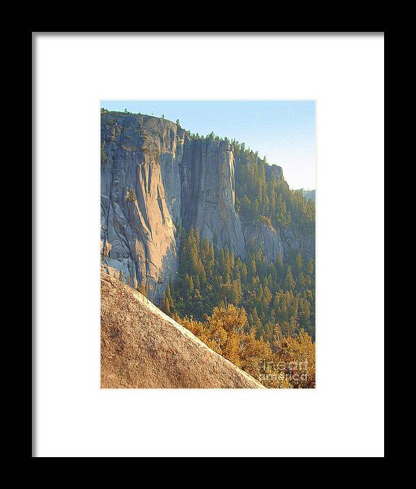 Yosemite National Park Framed Print featuring the photograph Yosemite Sunkissed Mountain by Julie Lueders 