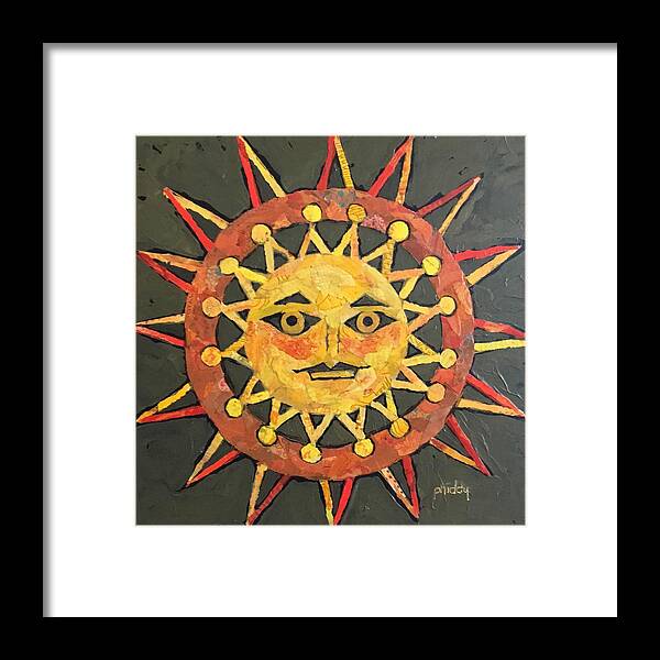Sunshine Framed Print featuring the painting You are My Sunshine by Phiddy Webb