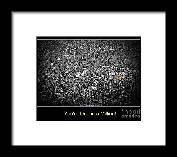One Framed Print featuring the photograph You Are One in a Million by Deb Badt-Covell