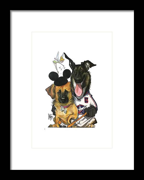 Pet Portrait Framed Print featuring the drawing Young 3268 by John LaFree