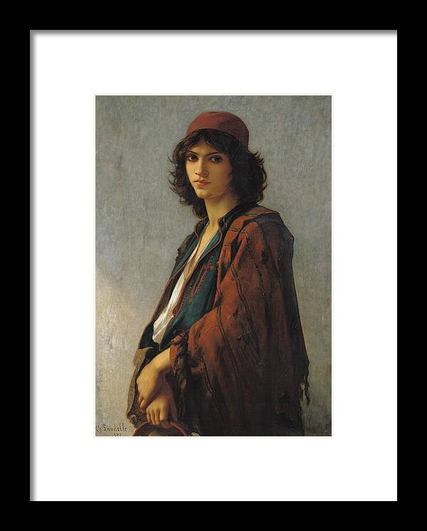 Young Bohemian Serb Framed Print featuring the painting Young Bohemian Serb by Charles Landelle