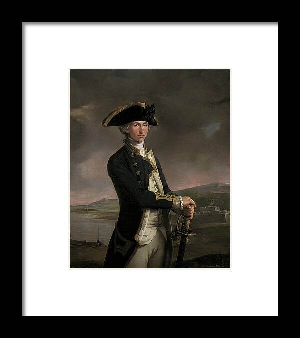 Young Captain Horatio Nelson Framed Print featuring the painting Young Captain Horatio Nelson by MotionAge Designs