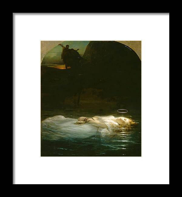 Paul Delaroche Framed Print featuring the painting Young Christian Martyr by Paul Delaroche