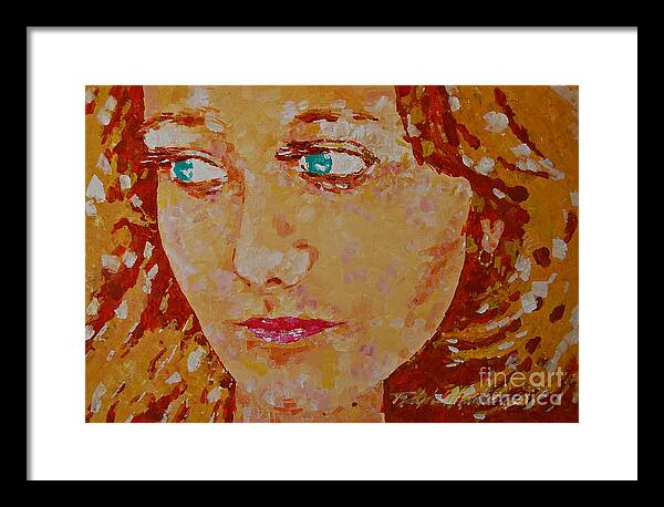Portraiture Framed Print featuring the painting Young Love by Art Mantia