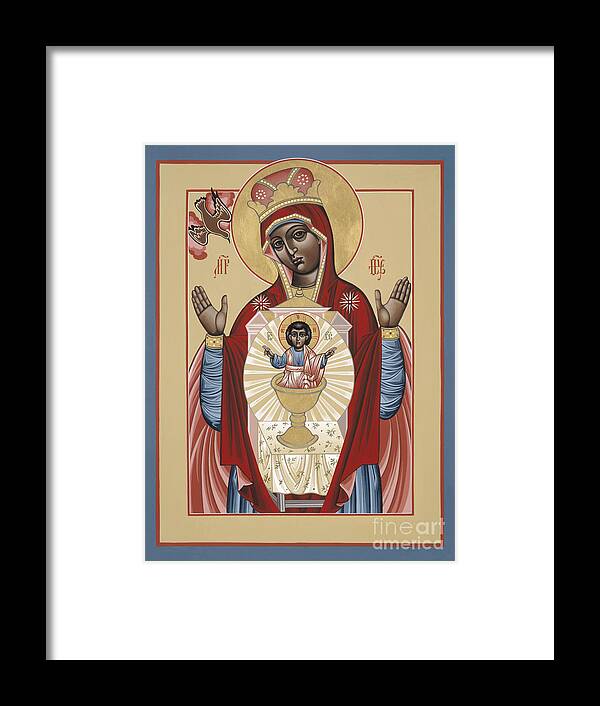 Your Lap Has Become The Holy Table (black Madonna) Framed Print featuring the painting The Black Madonna Your Lap Has Become the Holy Table 060 by William Hart McNichols