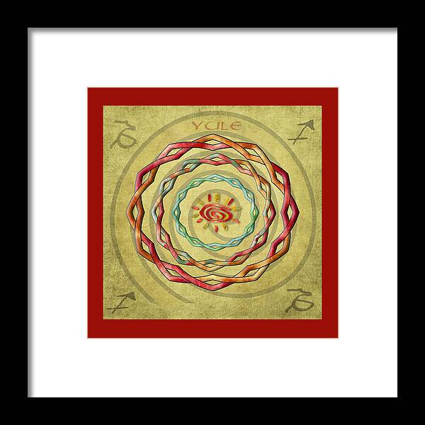 Yule Midwinter Winter Solstice Framed Print featuring the digital art Yule Midwinter Winter Solstice by Kandy Hurley
