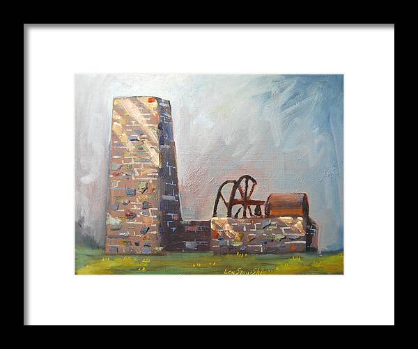 Old Stone Mill Ruins With Motor. Framed Print featuring the painting Yulee Sugar Mill Ruins by Len Stomski