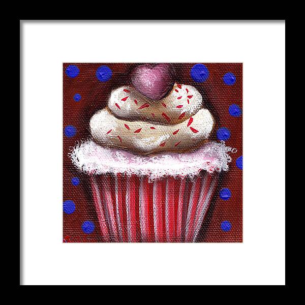Cupcake Framed Print featuring the painting Yummy by Abril Andrade
