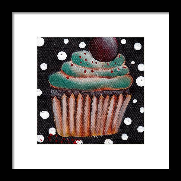 Cupcake Framed Print featuring the painting Yummy II by Abril Andrade