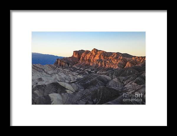 Zabriskie Point Framed Print featuring the photograph Zabriskie Point At Dusk by Suzanne Luft