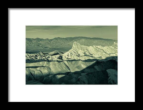 Death Valley National Park Framed Print featuring the photograph Zabriskie Split Tone by Jonathan Nguyen