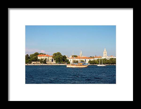 Waterside Scenes Framed Print featuring the photograph Zadar Waterfront by Sally Weigand