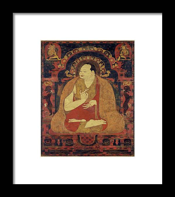 Philosophy Framed Print featuring the painting Zen Buddha Garden by Tony Rubino