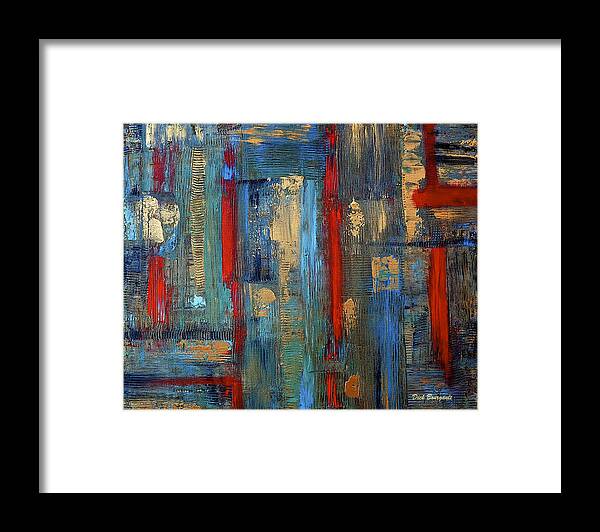 Abstract Framed Print featuring the painting Zen by Dick Bourgault