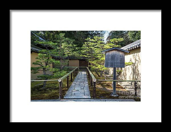 Zen Framed Print featuring the photograph Zen Garden, Kyoto Japan by Perry Rodriguez