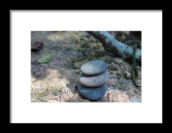 Stone Framed Print featuring the photograph Zen Stones by Arlene Carmel