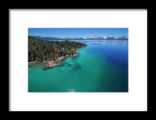Aerial Framed Print featuring the photograph Zephyr Point Aerial by Brad Scott