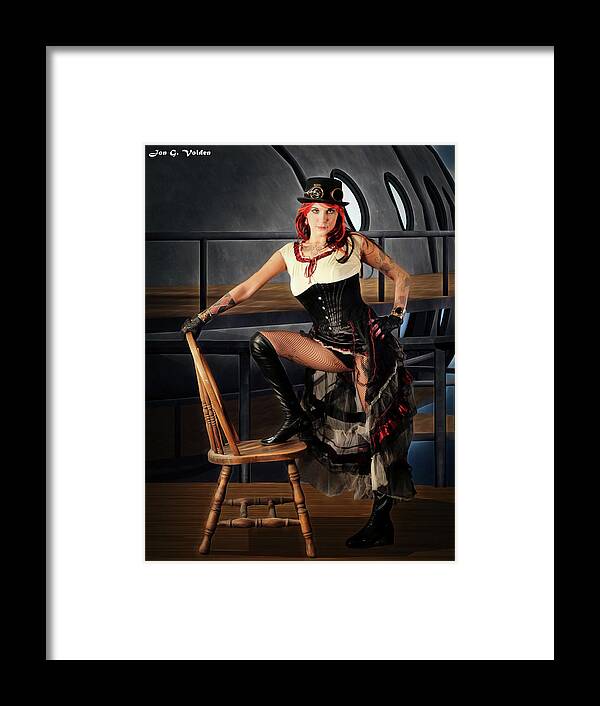 Steam Punk Framed Print featuring the photograph Zeppelin Rider by Jon Volden