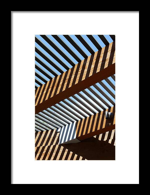 Abstract Framed Print featuring the photograph Zig Zag Shadows by Vicki Hone Smith