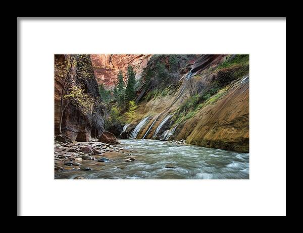 Zion Framed Print featuring the photograph Zion Canyon by Erika Fawcett