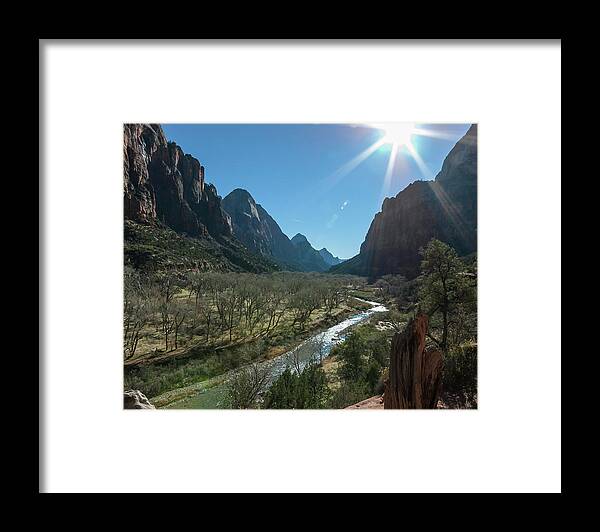 Zion Canyon Framed Print featuring the photograph Zion Canyon by Mike Herdering