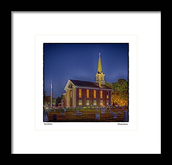 Church Framed Print featuring the photograph Zion Lutheran by R Thomas Berner