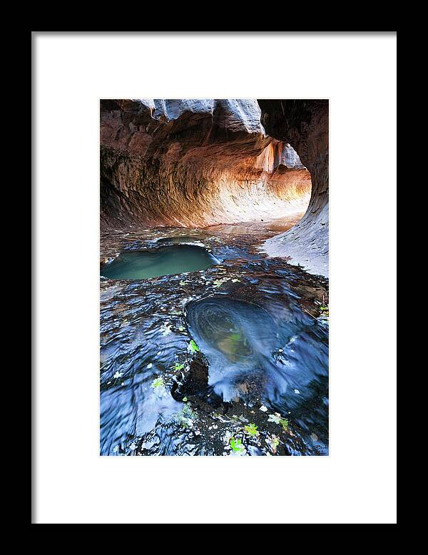 No People Framed Print featuring the photograph Zion National Park Subway by Brett Pelletier